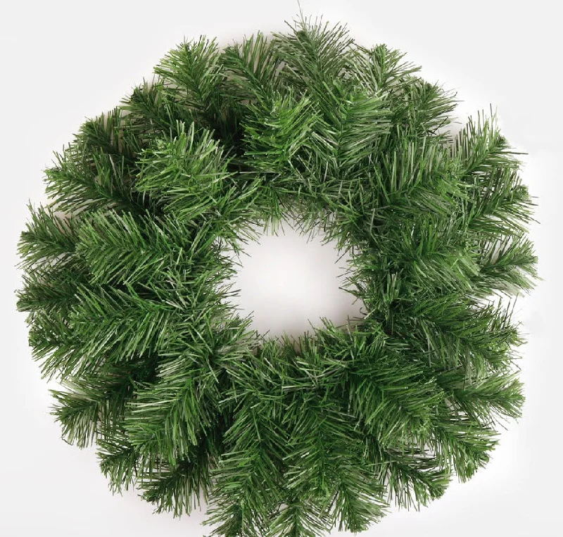 46cm (18") Green Pine Wreath - Artificial Christmas Xmas