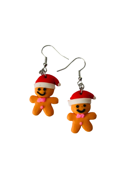 Cheeky Gingerbread Man Earrings