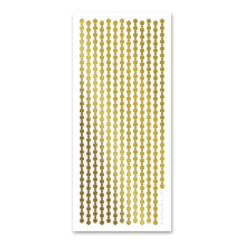 Daisy Border Small  Gold Self Adhesive Stickers