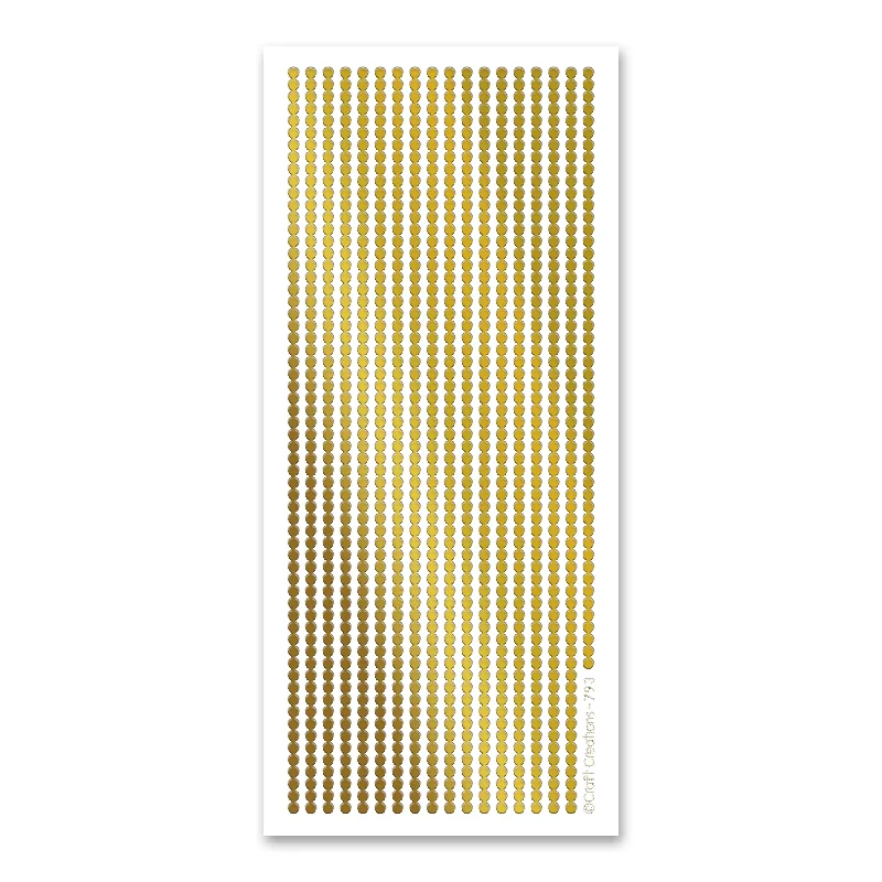 Dotty Borders  Gold Self Adhesive Stickers