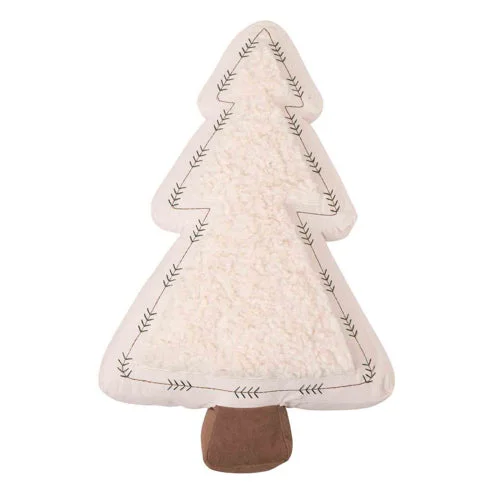 White Christmas Tree Shaped Cushion