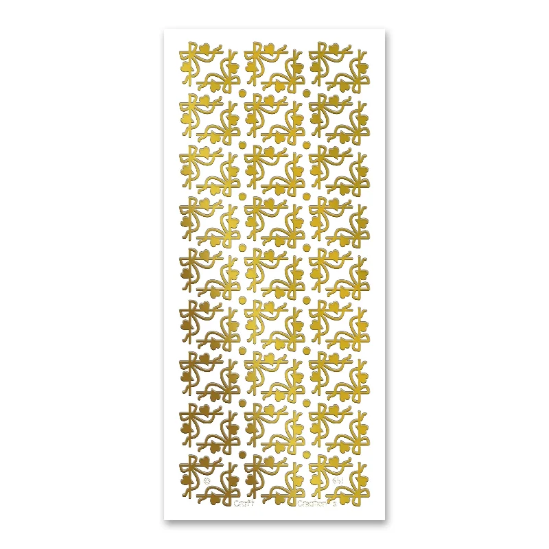 Heart Corners  Gold Self Adhesive Stickers