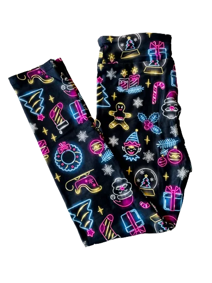 JJJ Neon Christmas Leggings