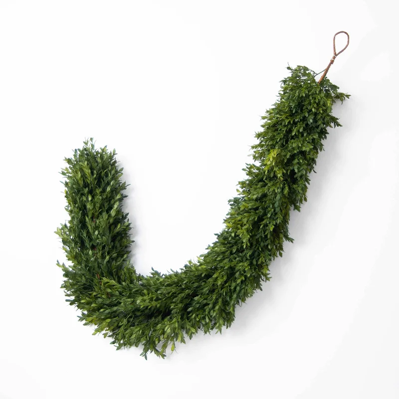 Green Boxwood Artificial All Seasons Greenery Mantel Garland Table Runner