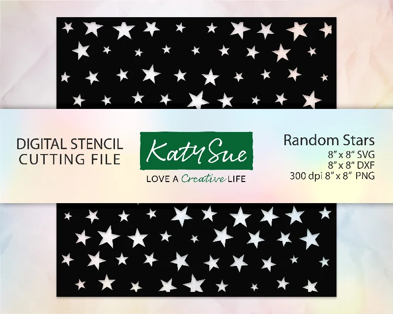 Random Stars Stencil | Digital Cutting File