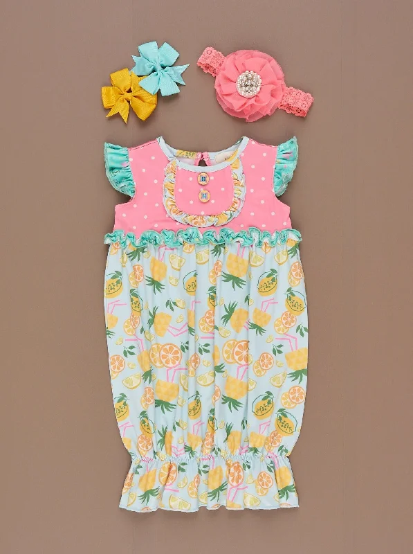 Tropical Twist Ruffle Gown