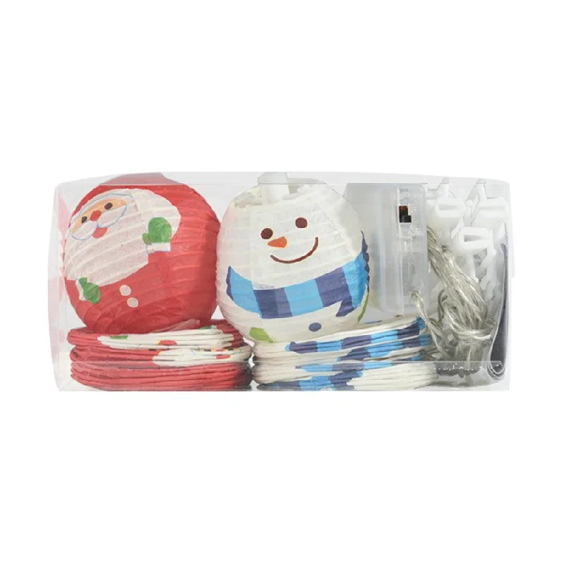 YOU & I LED Xmas Paper Lantern Light - Santa & Snowman  (100g)