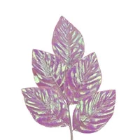 19" Iridescent Magnolia Leaf Spray in Pink | QG